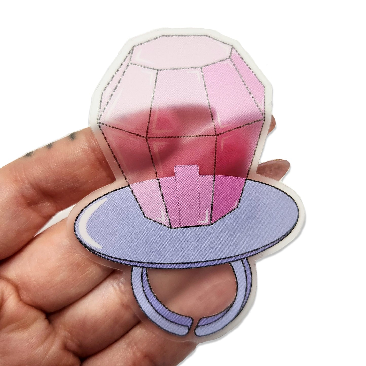 Ring Pop Sticker With Secret UV Writing, 2.2 x 3 in.