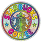 Rainbow  Holographic Starbucks Sticker, 3in.